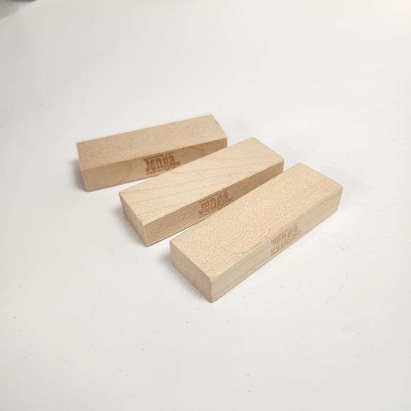 Jenga Lot of 3 Replacement Wood Game Pieces Modern Crafts Crafting - Picture 2 of 2